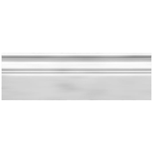 White 4 x 12 Polished Marble Baseboard Trim