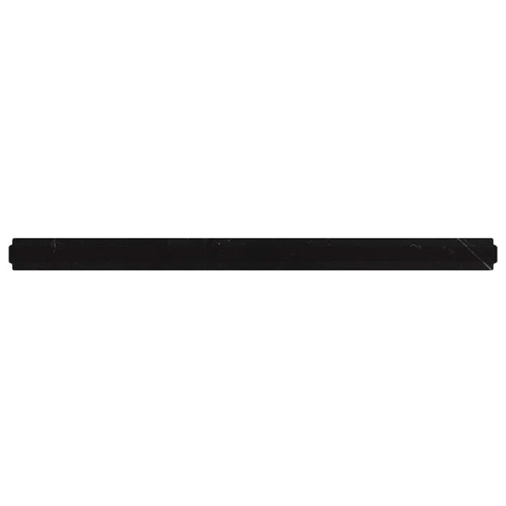 Black 0.8 x 12 Polished Marble Pencil Trim