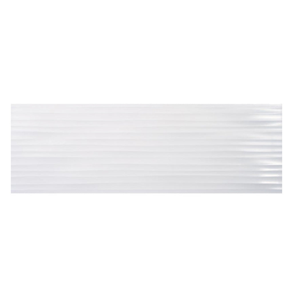 White 12 x 36 Satin Ceramic Large Tile