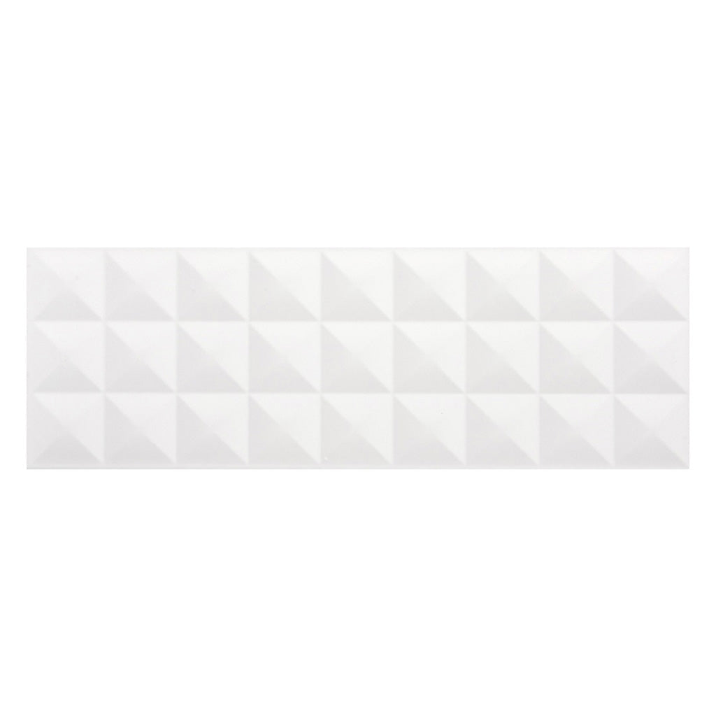 White 12 x 36 Satin Ceramic Large Tile