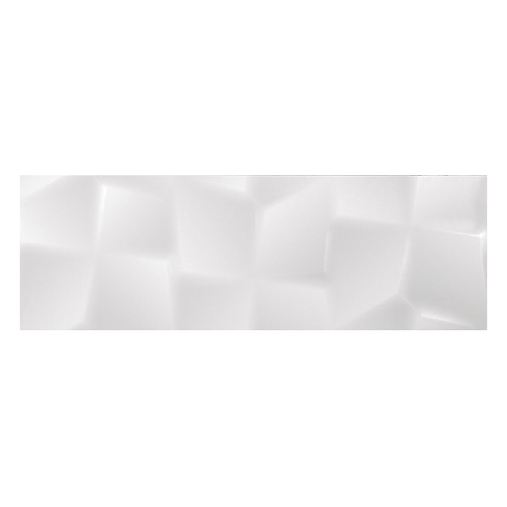 White 12 x 36 Satin Ceramic Large Tile