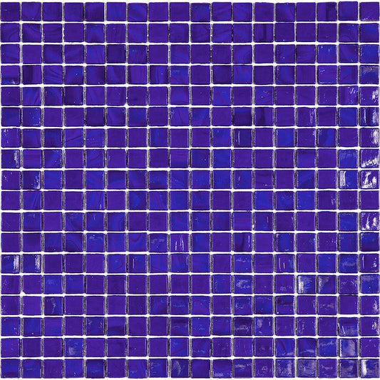 Royal Blue 12 x 12 Glossy Glass Mosaic Tile - Sample