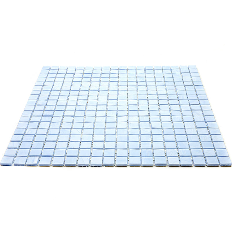 Light Blue 12 x 12 Glossy Glass Mosaic Tile