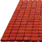 Rose Red 12 x 12 Glossy Glass Mosaic Tile