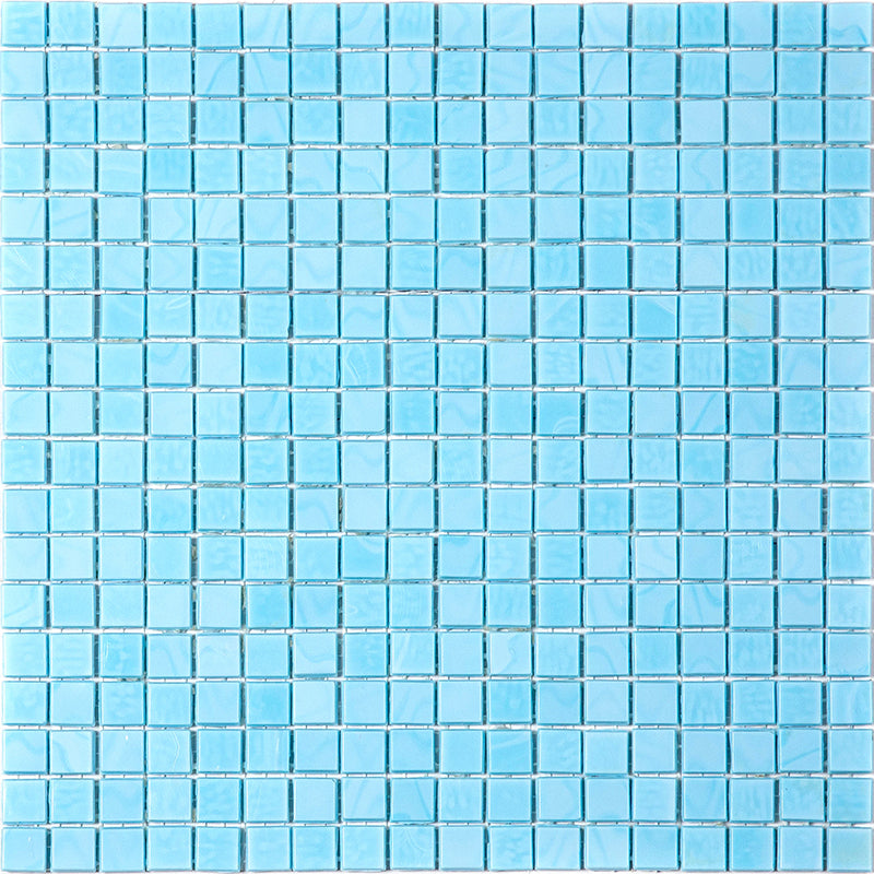 Sky Blue 12 x 12 Glossy Glass Mosaic Tile