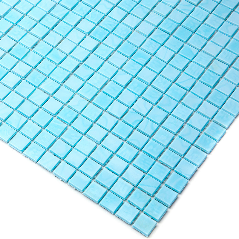 Sky Blue 12 x 12 Glossy Glass Mosaic Tile