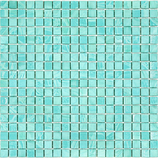 Mint Green 12 x 12 Glossy Glass Mosaic Tile - Sample
