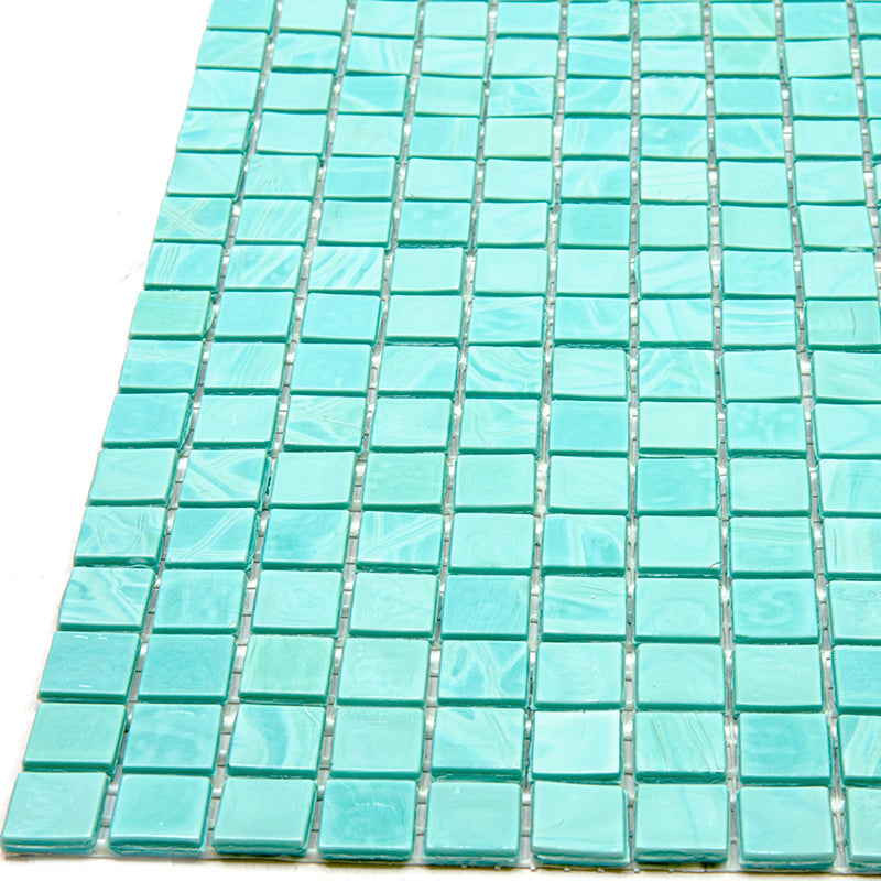 Mint Green 12 x 12 Glossy Glass Mosaic Tile