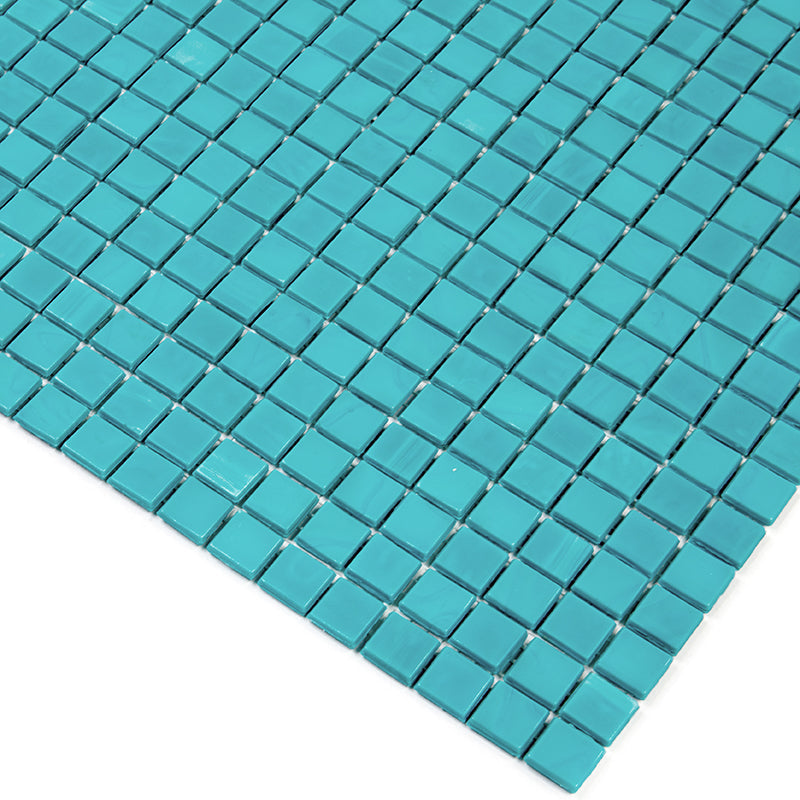 Turqouise Green 12 x 12 Glossy Glass Mosaic Tile