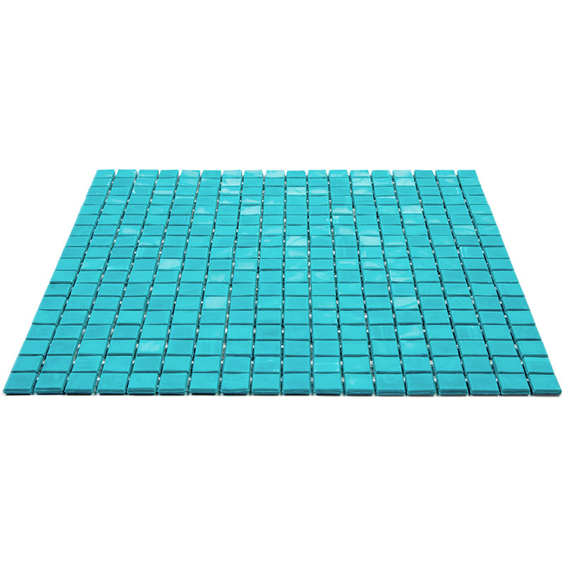 Turqouise Green 12 x 12 Glossy Glass Mosaic Tile