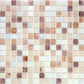White and Brown 12x12 Glossy Glass Mosaic Tile Sample