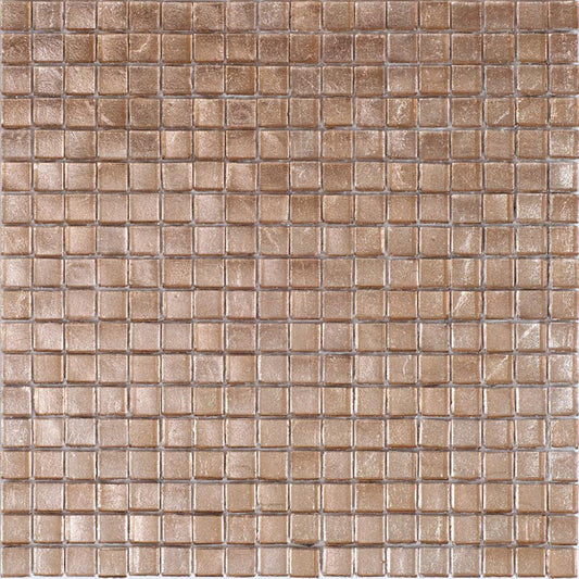 French Beige 12 x 12 Glossy Glass Mosaic Tile - Sample