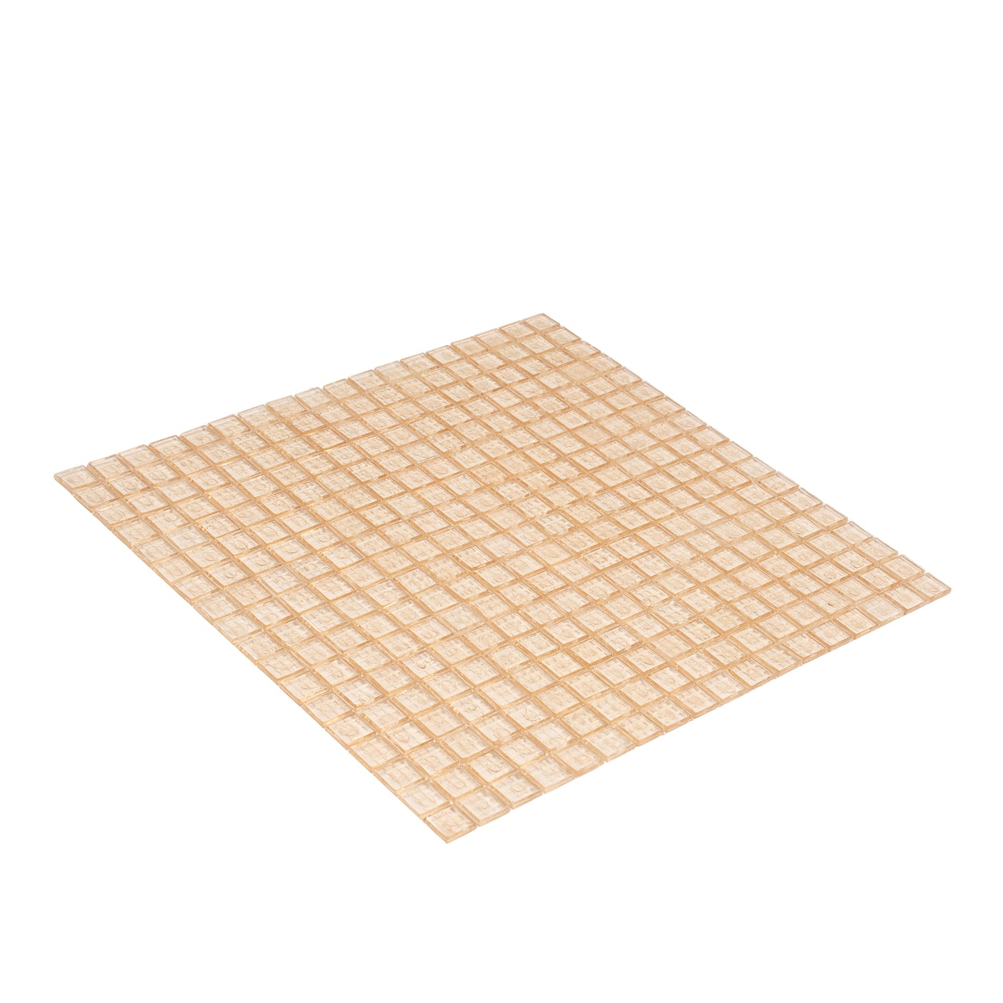 Light Fawn Beige 12 x 12 Glossy Glass Mosaic Tile