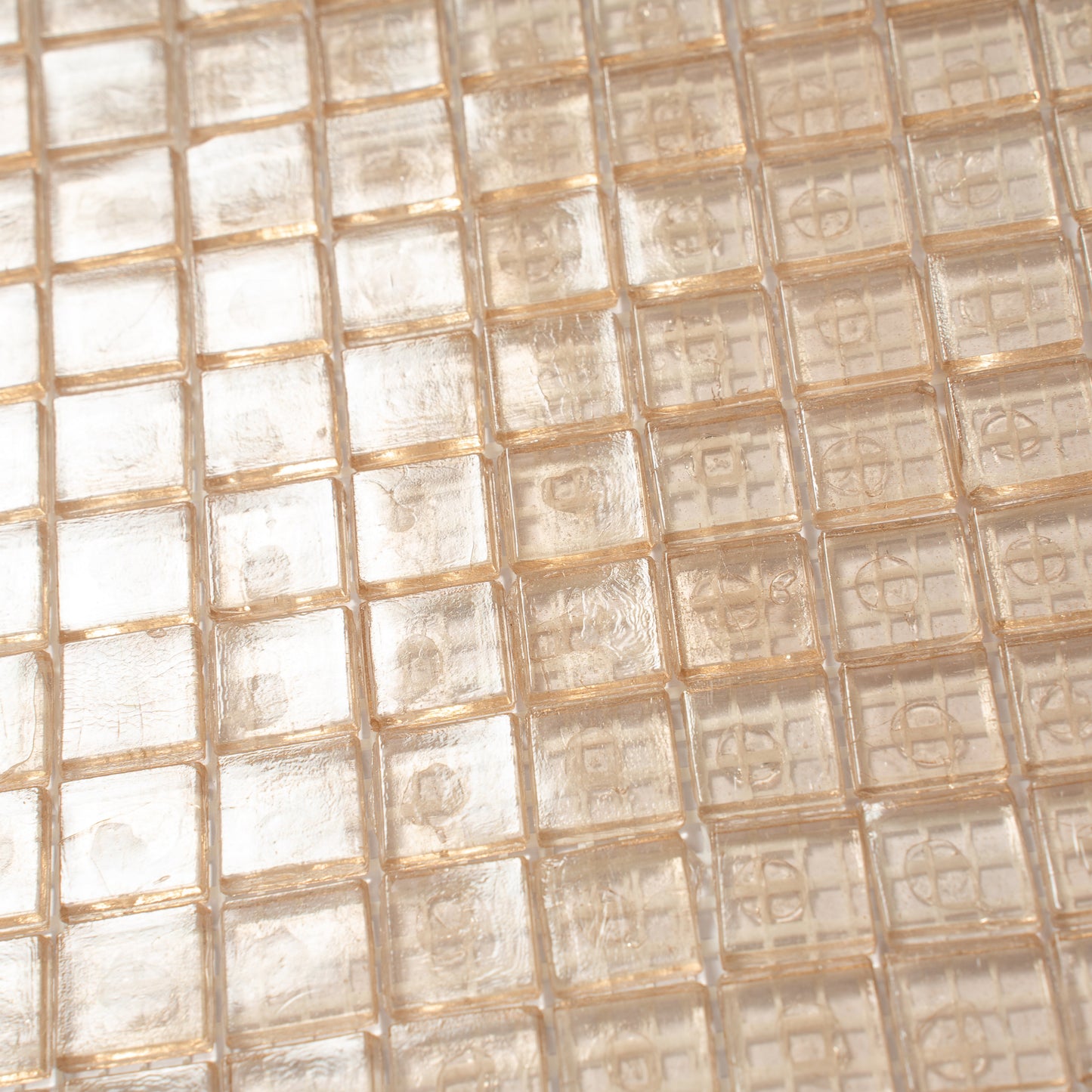 White and Brown 12x12 Glossy Glass Mosaic Tile