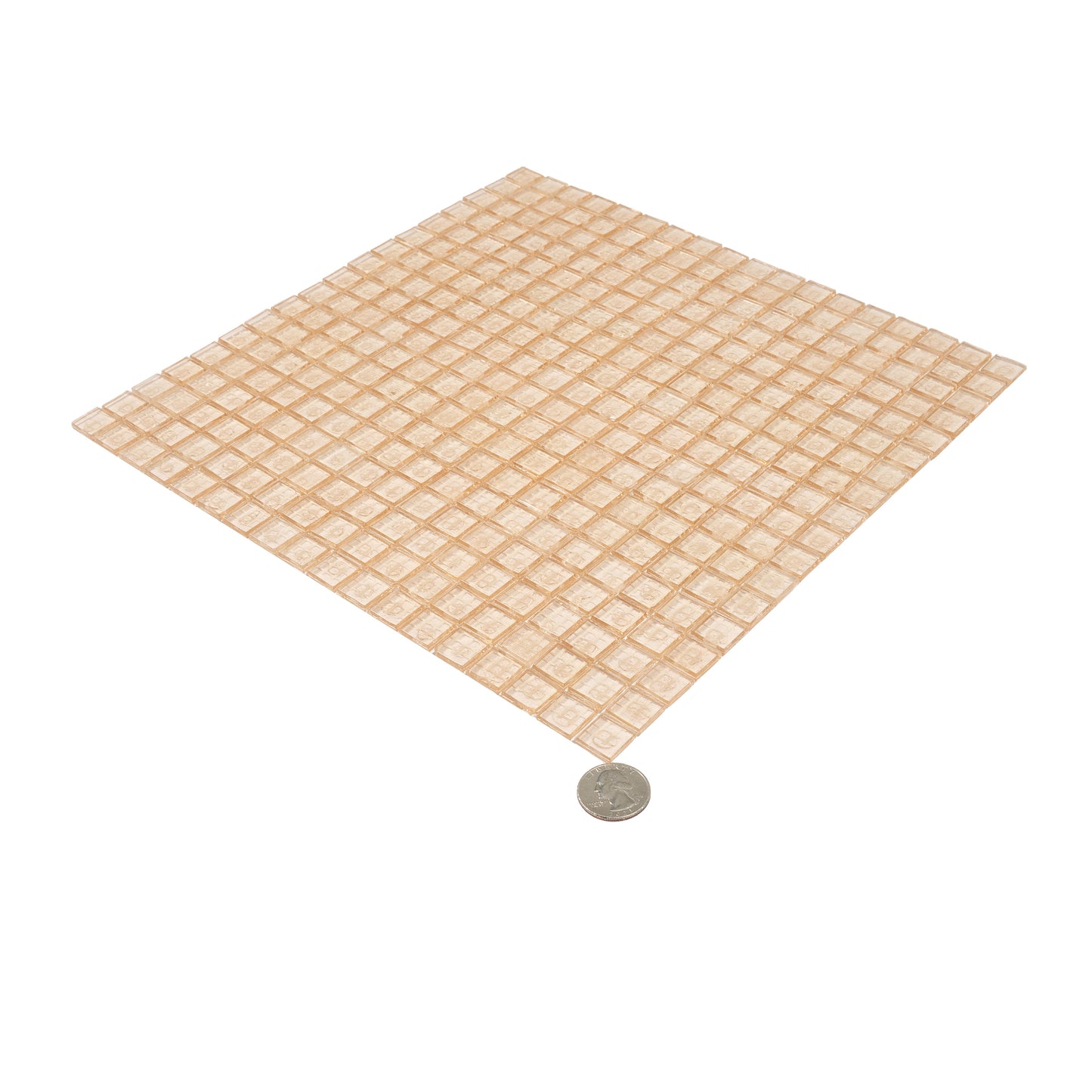 White and Brown 12x12 Glossy Glass Mosaic Tile