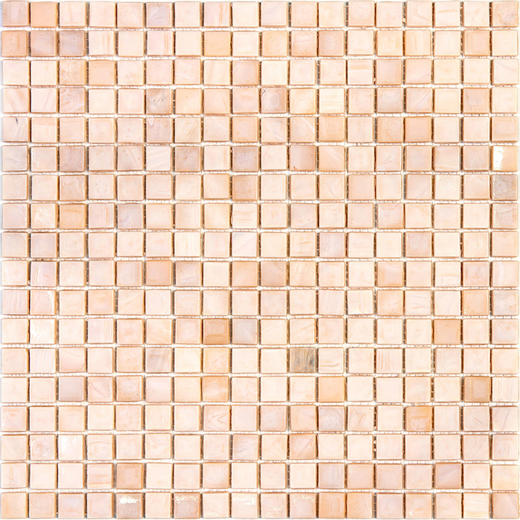 Shimmer Beige 12 x 12 Glossy Glass Mosaic Tile