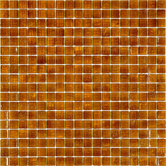 Fire Beige 12 x 12 Glossy Glass Mosaic Tile - Sample