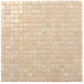 Bisque Beige 12 x 12 Glossy Glass Mosaic Tile