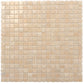 Bisque Beige 12 x 12 Glossy Glass Mosaic Tile - Sample