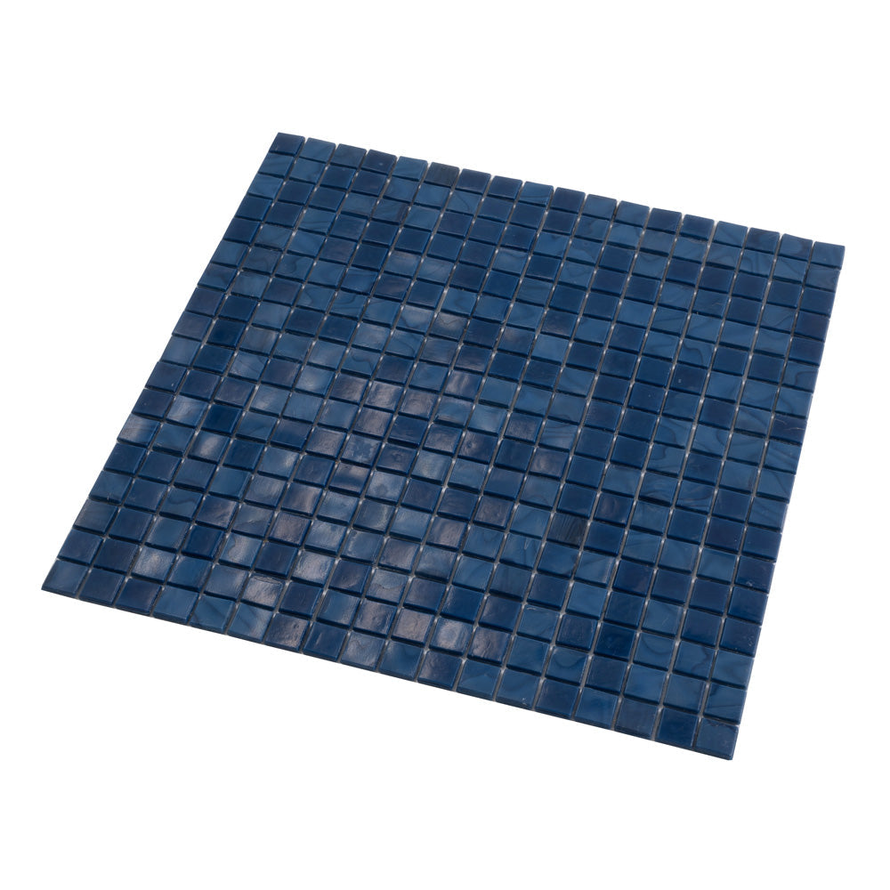 Navy Blue 12 x 12 Glossy Glass Mosaic Tile