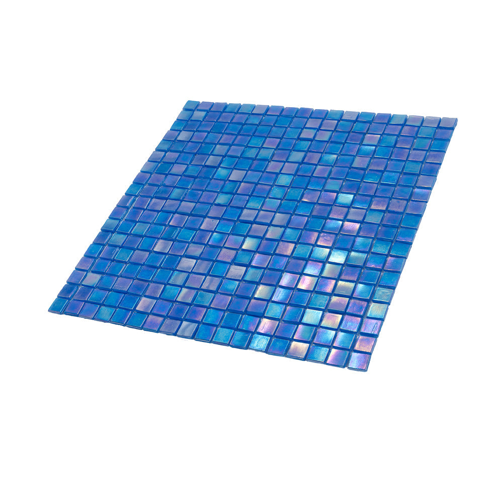 Azure Blue 12 x 12 Glossy Glass Mosaic Tile