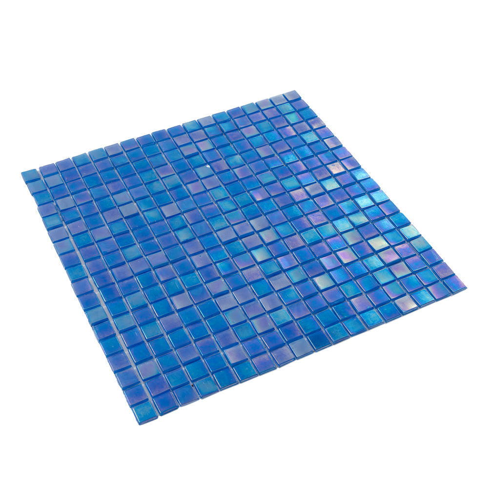 Azure Blue 12 x 12 Glossy Glass Mosaic Tile