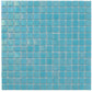 Cyan Blue 12 x 12 Glossy Glass Mosaic Tile