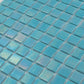 Cyan Blue 12 x 12 Glossy Glass Mosaic Tile