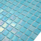 Cyan Blue 12 x 12 Glossy Glass Mosaic Tile