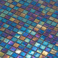 Dark Shimmer Multi Blue 12 x 12 Glossy Glass Mosaic Tile