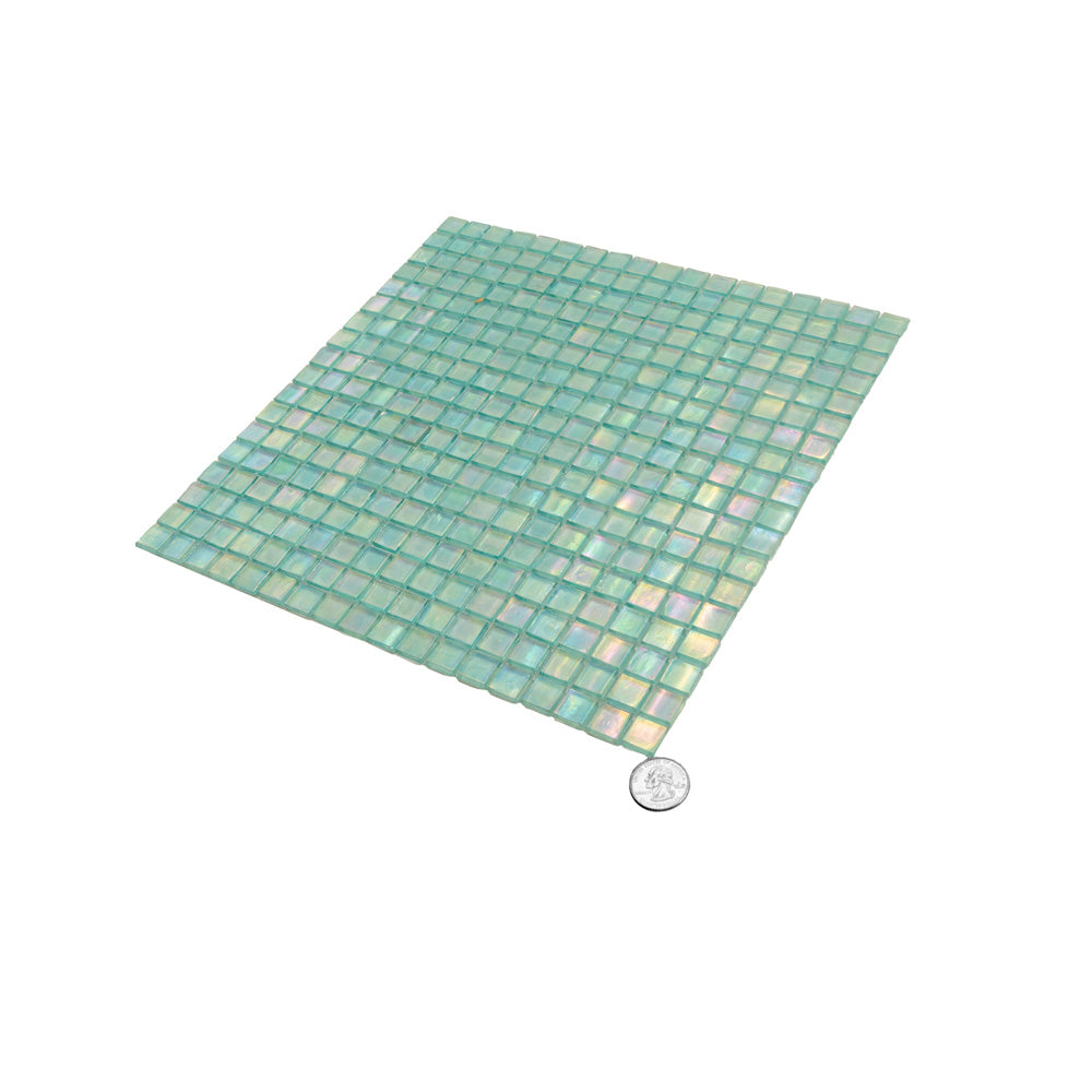 Sea Green 12 x 12 Glossy Glass Mosaic Tile