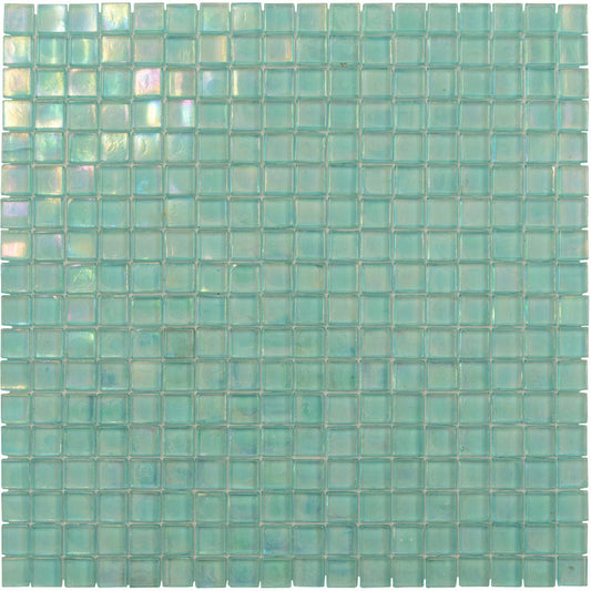 Sea Green 12 x 12 Glossy Glass Mosaic Tile - Sample