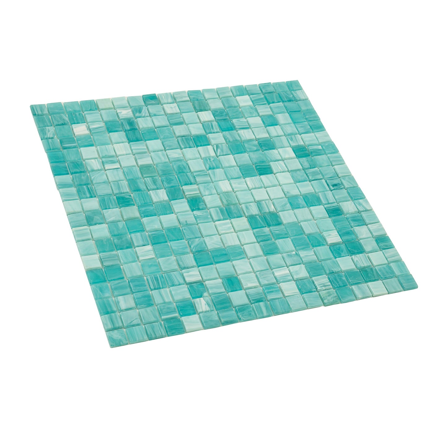 Aqua Green 12 x 12 Glossy Glass Mosaic Tile