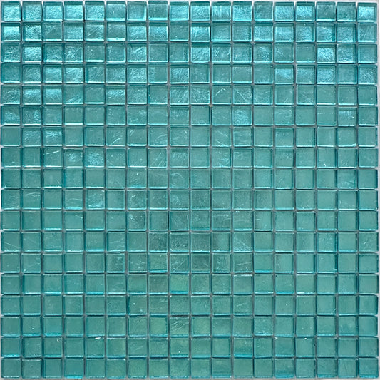 Pine Green 12 x 12 Glass Glossy Mosaic Tile