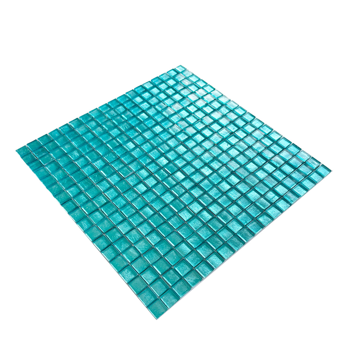 Pine Green 12 x 12 Glass Glossy Mosaic Tile