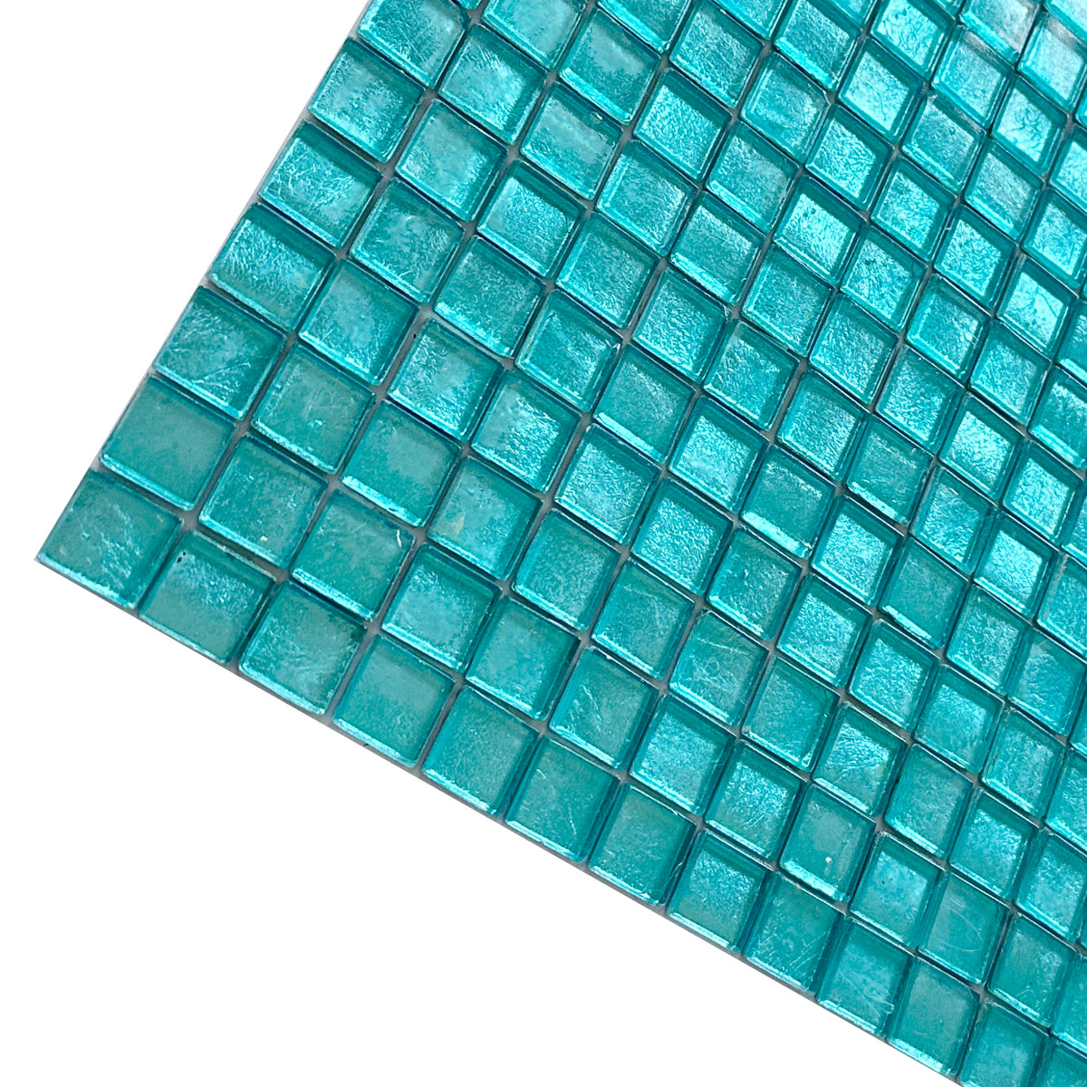Pine Green 12 x 12 Glass Glossy Mosaic Tile