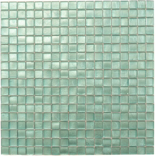 Pine Green 12 x 12 Glossy Glass Mosaic Tile - Sample