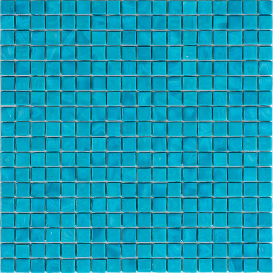 Dark Blue-Green 12 x 12 Glossy Glass Mosaic Tile