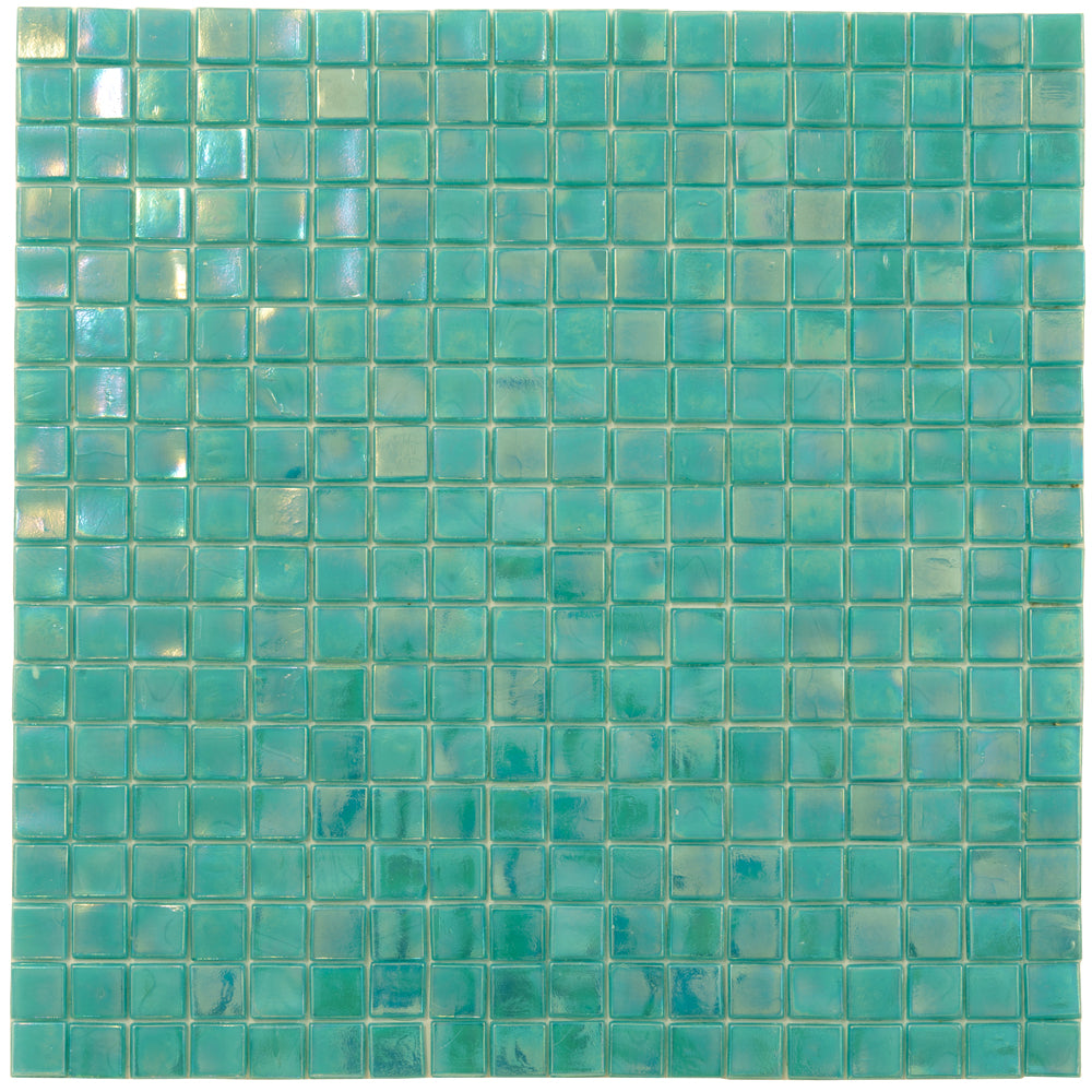 Dark Ocean Green 12 x 12 Glossy Glass Mosaic Tile