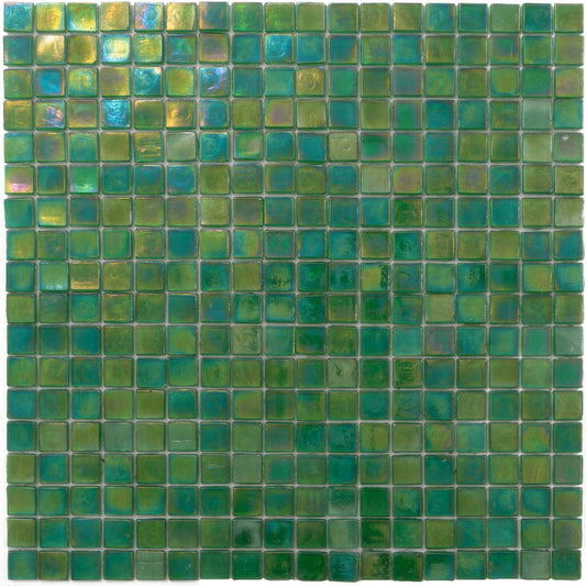 Emerald Green 12 x 12 Glossy Glass Mosaic Tile - Sample