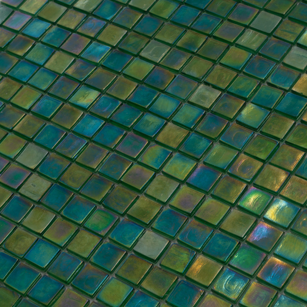 Emerald Green 12 x 12 Glossy Glass Mosaic Tile