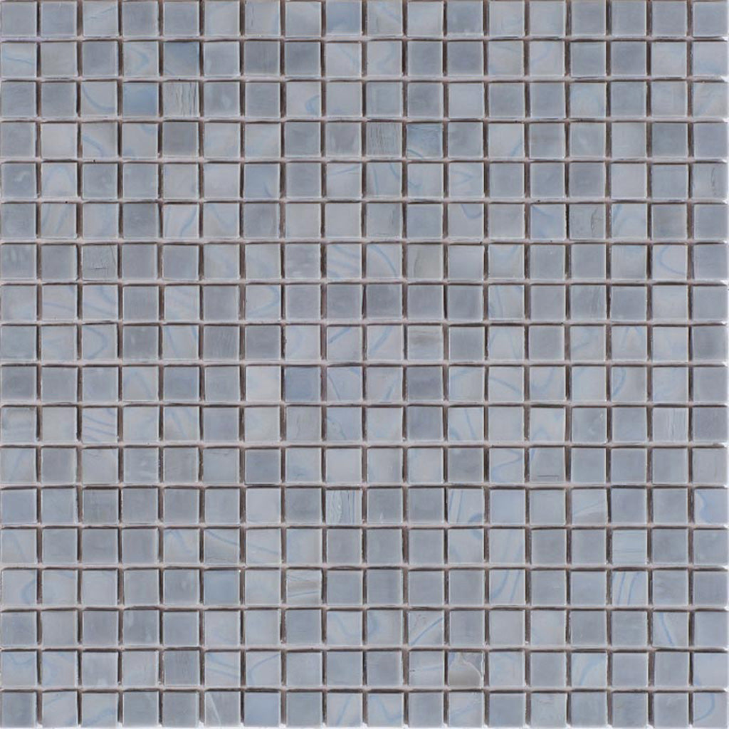 Metal Gray 12 x 12 Glossy Glass Mosaic Tile