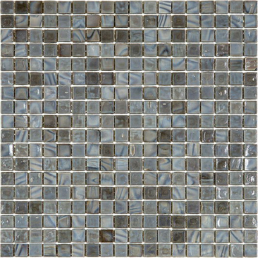 Mouse Gray 12 x 12 Glossy Glass Mosaic Tile - Sample