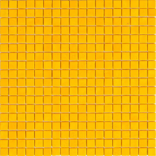 Honey Orange 12 x 12 Glossy Glass Mosaic Tile - Sample