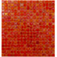 Fire Orange 12 x 12 Glossy Glass Mosaic Tile