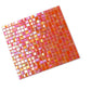 Fire Orange 12 x 12 Glossy Glass Mosaic Tile