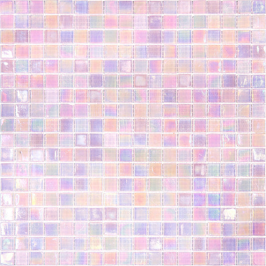 Pale Pink 12 x 12 Glossy Glass Mosaic Tile - Sample