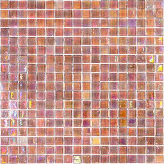 China Pink 12 x 12 Glossy Glass Mosaic Tile - Sample