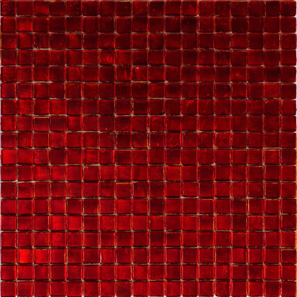 Ruby Red 12 x 12 Glossy Glass Mosaic Tile