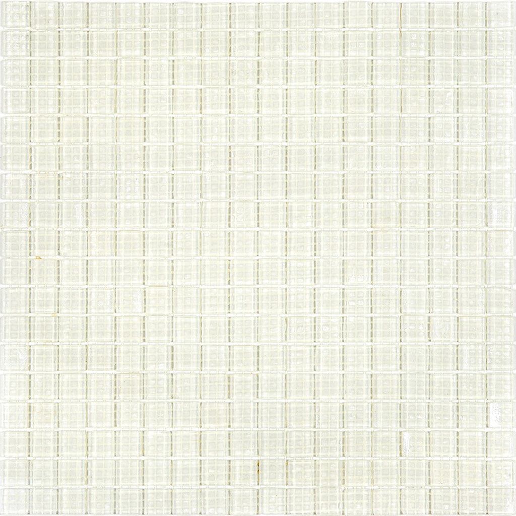 Cotton White 12 x 12 Glossy Glass Mosaic Tile